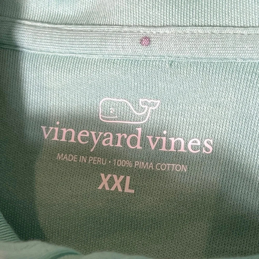 Vineyard Vines Mens XXL Philadelphia Pima Cotton 1/4 Zip Pullover Hammock Green‎